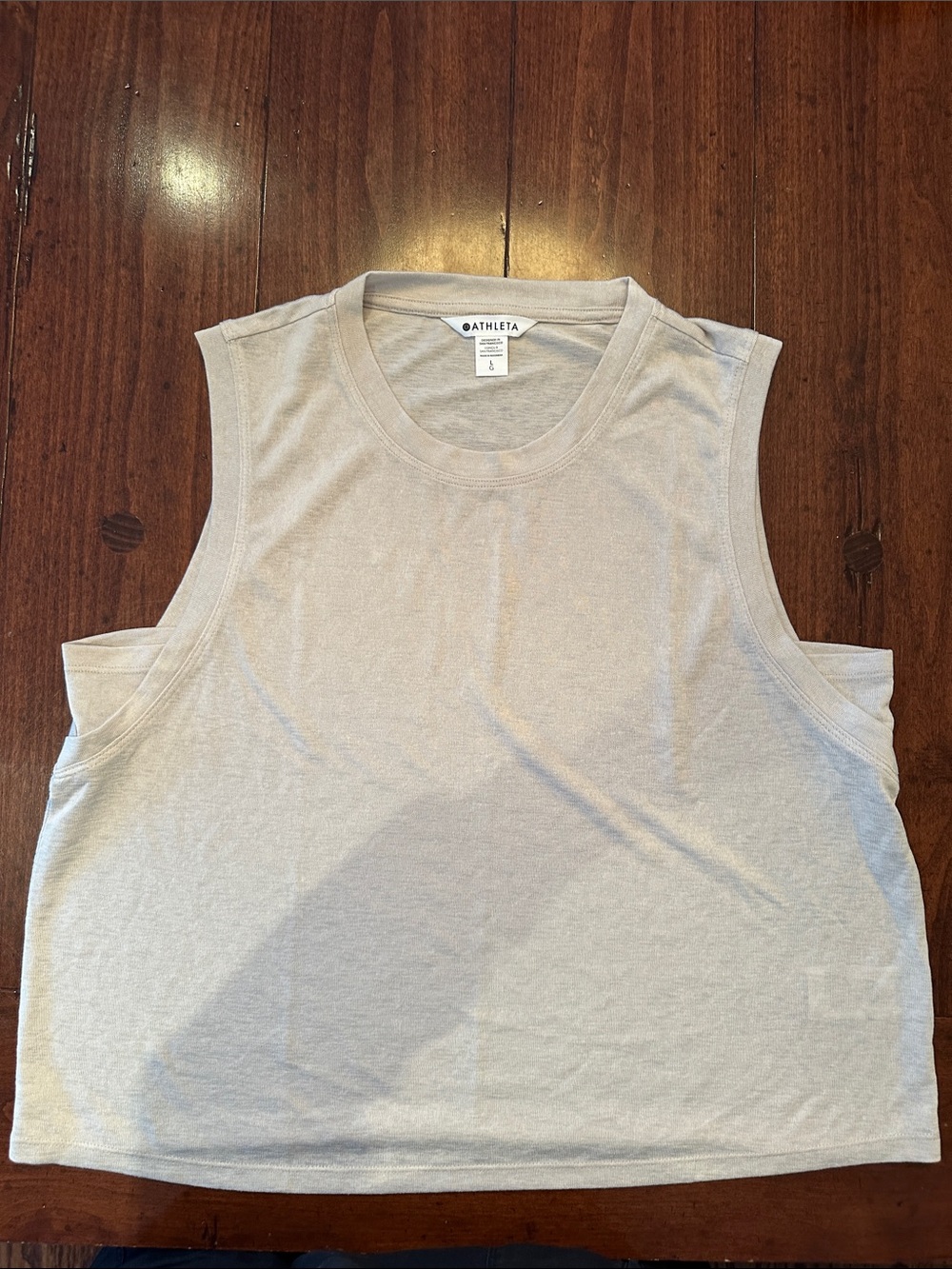 Athleta Breezy Muscle Tank, Size L, Tan
